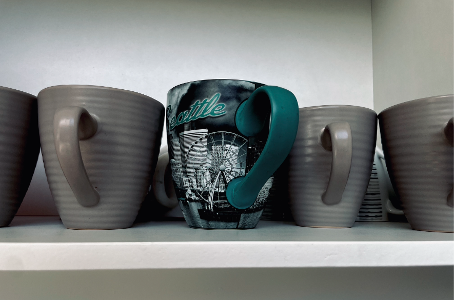 La taza que pesa